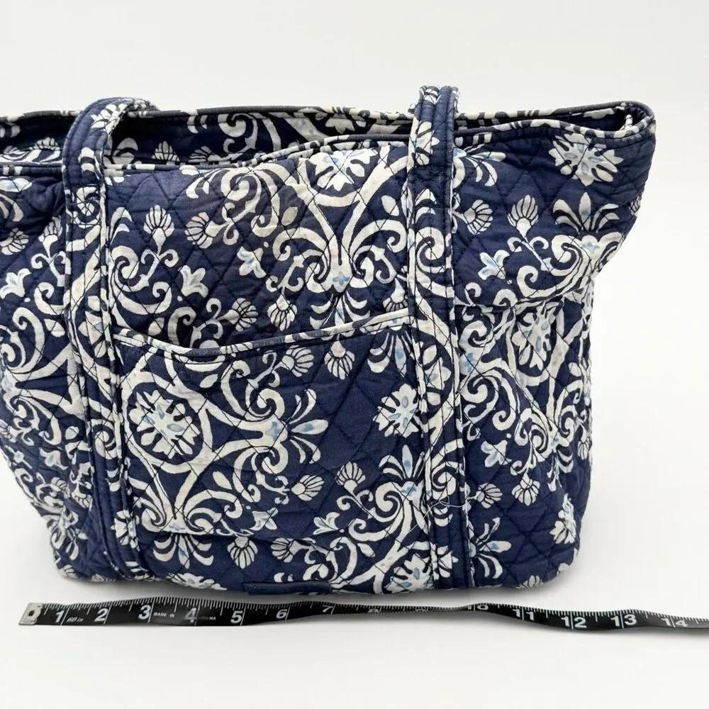 Vera Bradley Twirly Birds Navy Blue Shoulder Tote Bag
